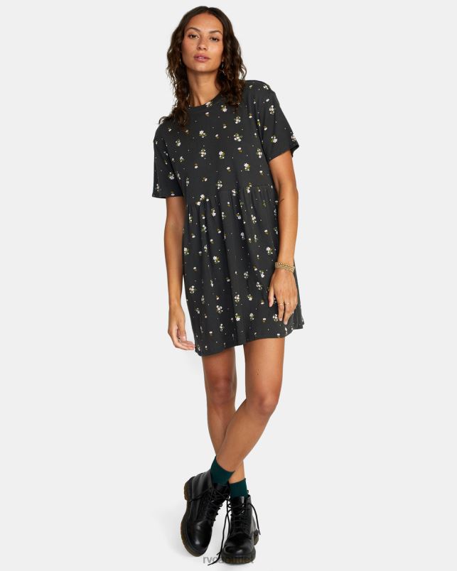 Clothing V84B1573 black RVCA Women City Vibes Mini Dress
