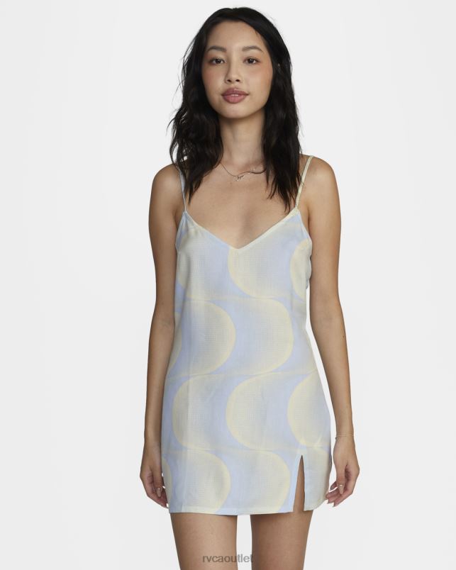 Clothing V84B1608 halogen blue RVCA Women Slip Up Mini Dress