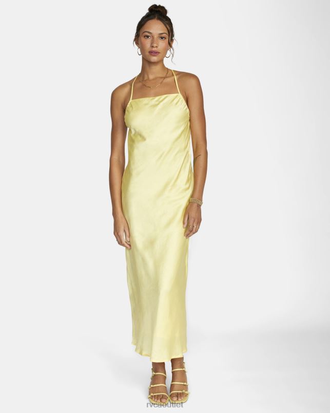 Clothing V84B1627 lemon meringue RVCA Women Ninety Maxi Dress