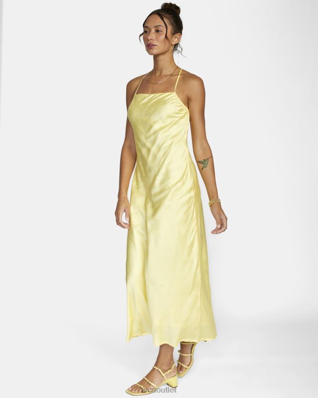 Clothing V84B1627 lemon meringue RVCA Women Ninety Maxi Dress