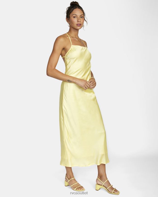 Clothing V84B1627 lemon meringue RVCA Women Ninety Maxi Dress