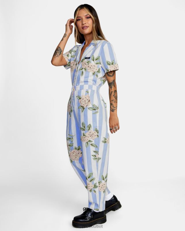 Clothing V84B1644 cloud RVCA Women Nightshift Jumpsuit