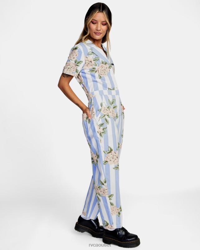 Clothing V84B1644 cloud RVCA Women Nightshift Jumpsuit