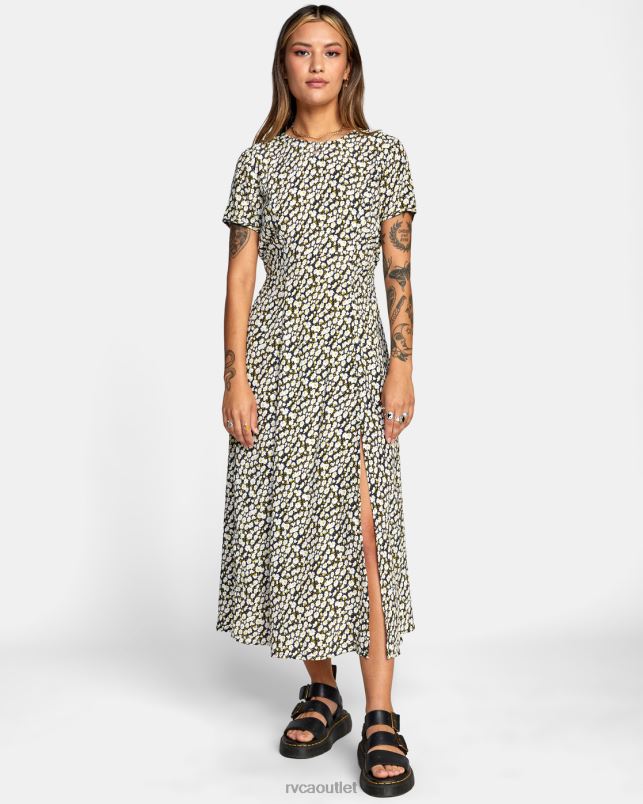 Clothing V84B1679 black RVCA Women Dreamscape Midi Dress