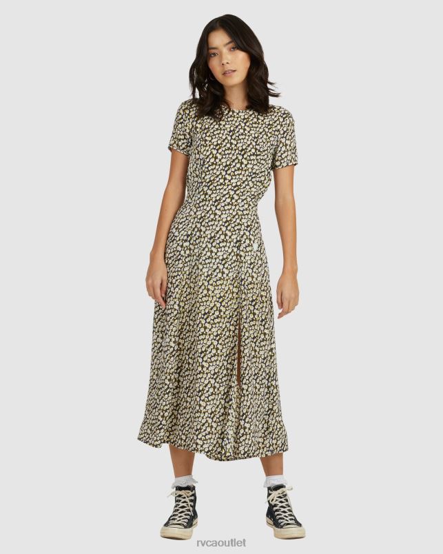 Clothing V84B1679 black RVCA Women Dreamscape Midi Dress