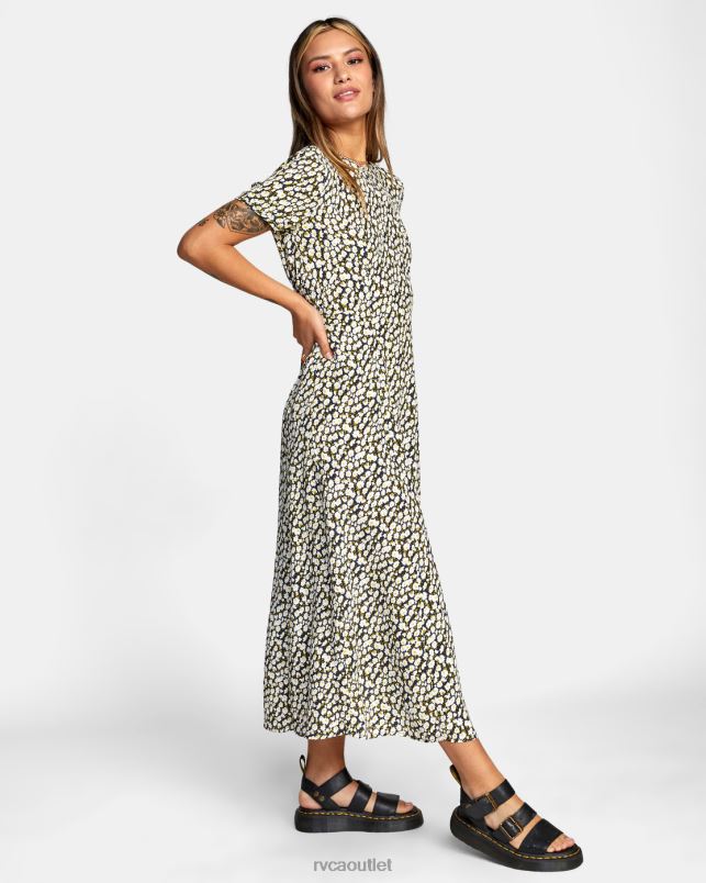 Clothing V84B1679 black RVCA Women Dreamscape Midi Dress