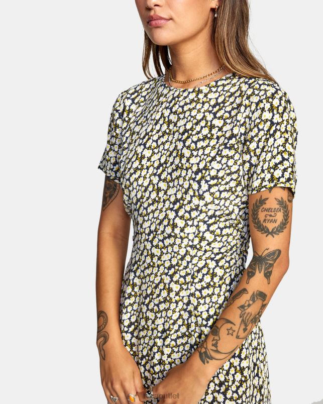 Clothing V84B1679 black RVCA Women Dreamscape Midi Dress