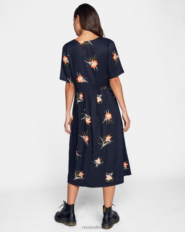 Clothing V84B1687 true black RVCA Women Avenue Midi Dress
