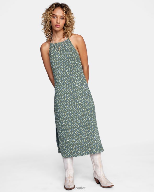 Clothing V84B1697 cactus RVCA Women Endless Fun Midi Dress