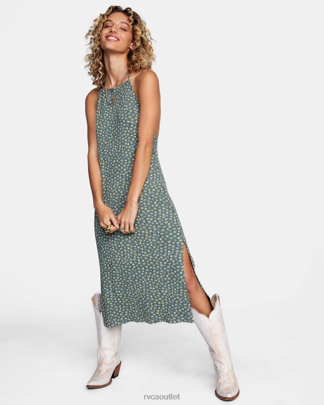 Clothing V84B1697 cactus RVCA Women Endless Fun Midi Dress