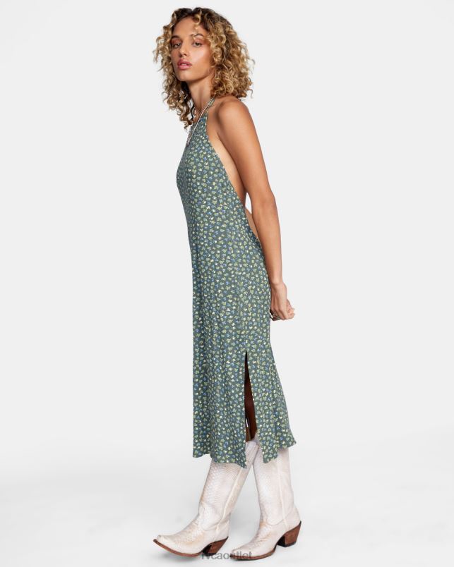 Clothing V84B1697 cactus RVCA Women Endless Fun Midi Dress