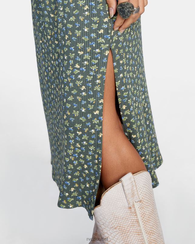 Clothing V84B1697 cactus RVCA Women Endless Fun Midi Dress