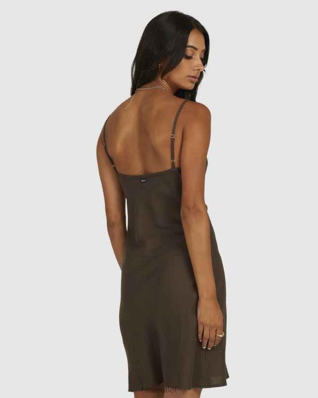 Clothing V84B1727 coffee RVCA Women OFF DUTY BIAS MINI DRESS