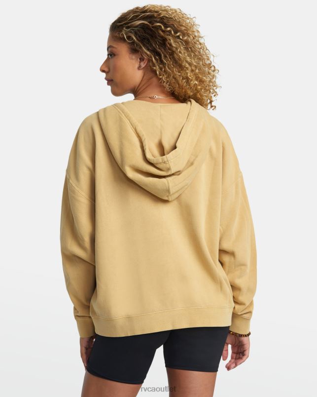 Clothing V84B1155 straw RVCA Women Fungi Zip-Up Hoodie