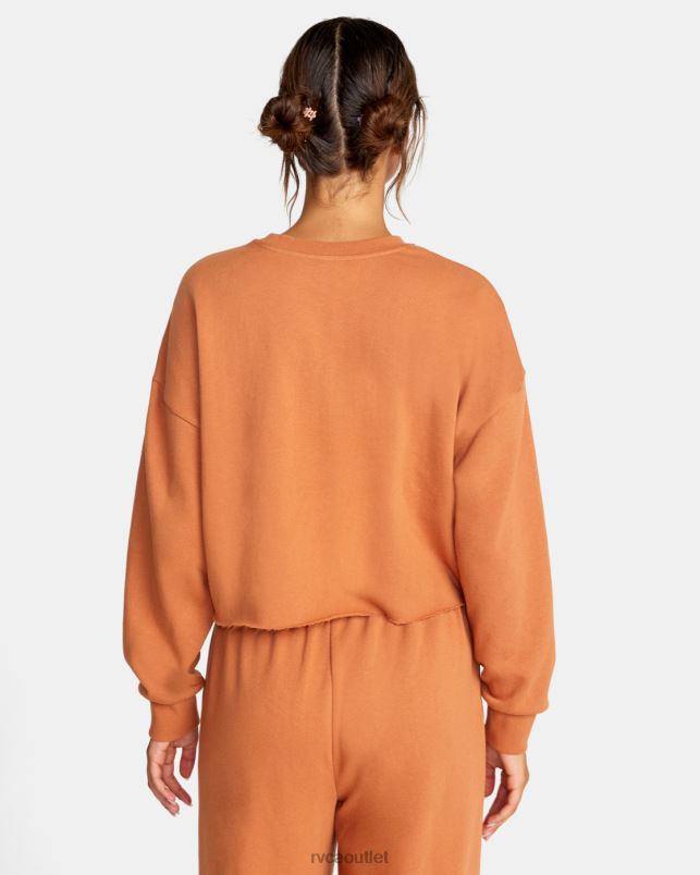 Clothing V84B1521 amber RVCA Women Test Drive Cropped Sweatshirt