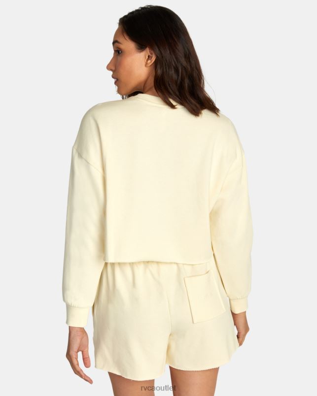 Clothing V84B1617 afterglow RVCA Women Test Drive Cropped Sweatshirt