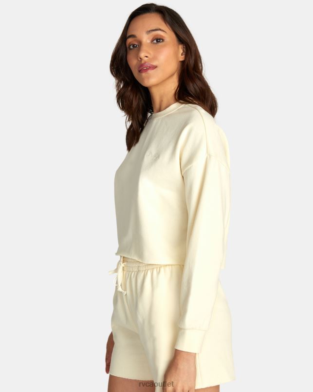 Clothing V84B1617 afterglow RVCA Women Test Drive Cropped Sweatshirt