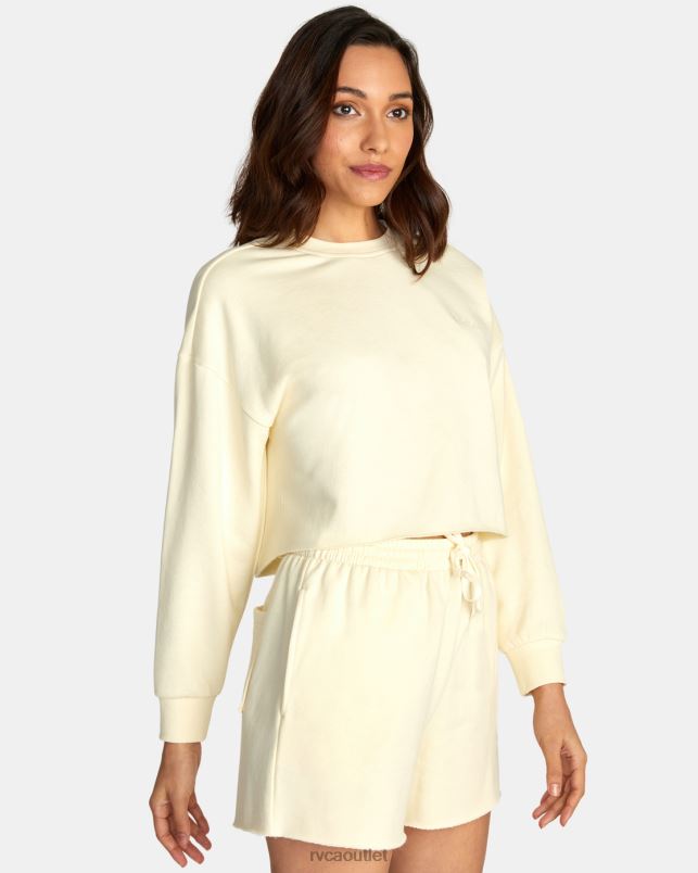 Clothing V84B1617 afterglow RVCA Women Test Drive Cropped Sweatshirt