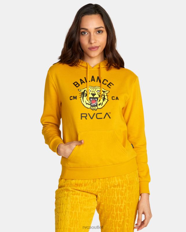Clothing V84B1709 tawny gold RVCA Women Squadron Hoodie