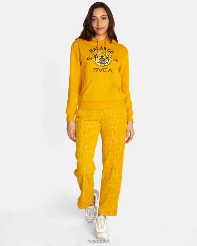Clothing V84B1709 tawny gold RVCA Women Squadron Hoodie