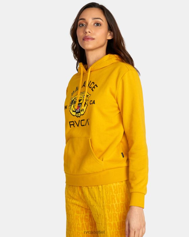 Clothing V84B1709 tawny gold RVCA Women Squadron Hoodie