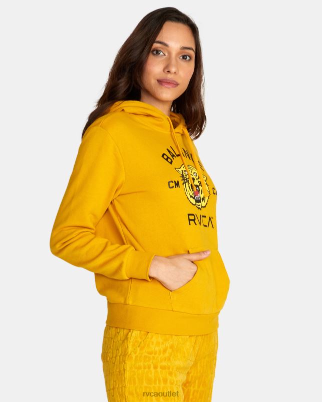 Clothing V84B1709 tawny gold RVCA Women Squadron Hoodie
