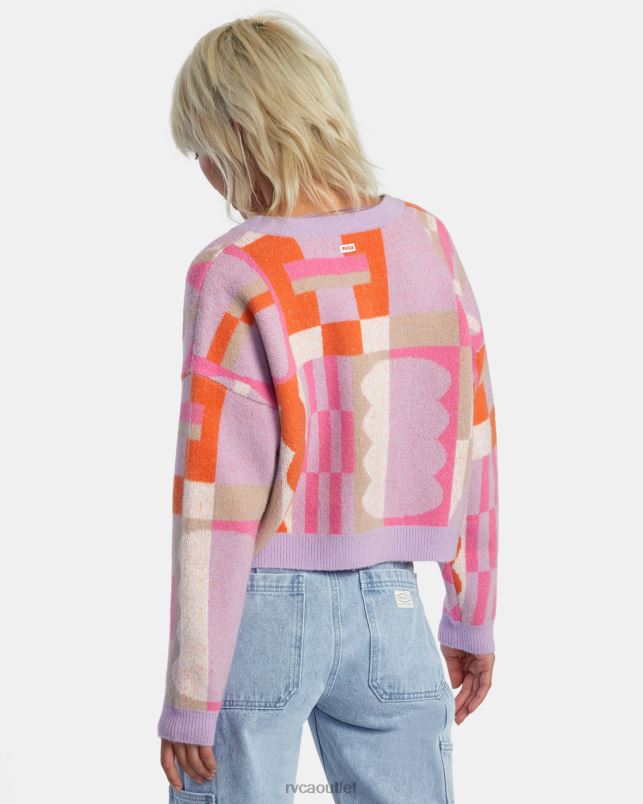 Clothing V84B317 lavender RVCA Women Jesse Brown Cardigan