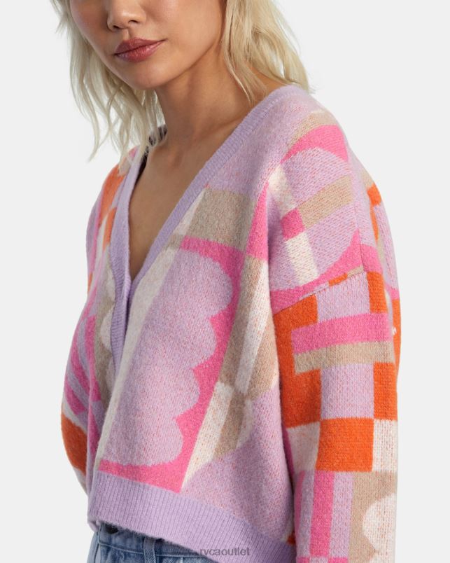 Clothing V84B317 lavender RVCA Women Jesse Brown Cardigan