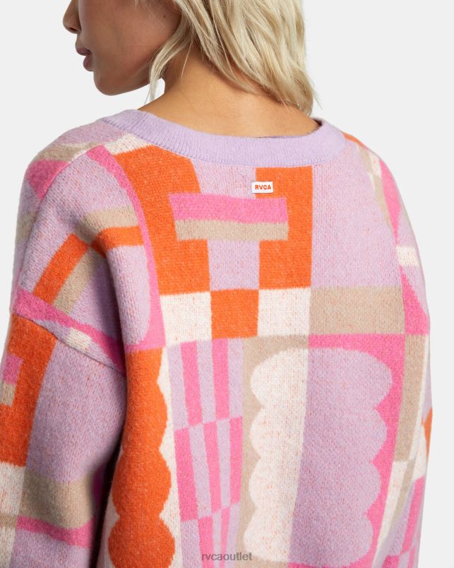 Clothing V84B317 lavender RVCA Women Jesse Brown Cardigan