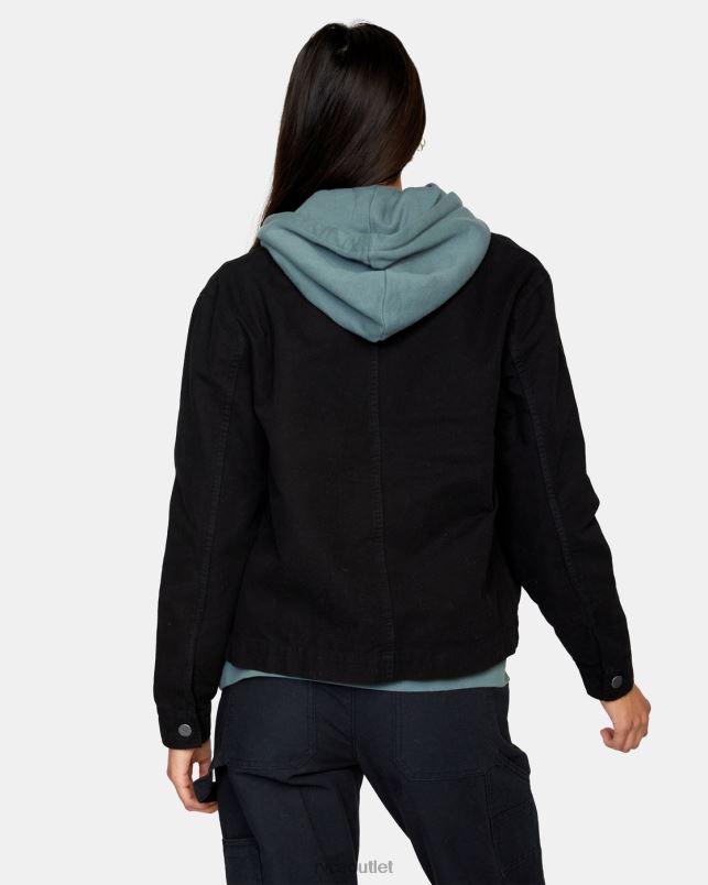 Clothing V84B844 true black RVCA Women Recession Chore Coat