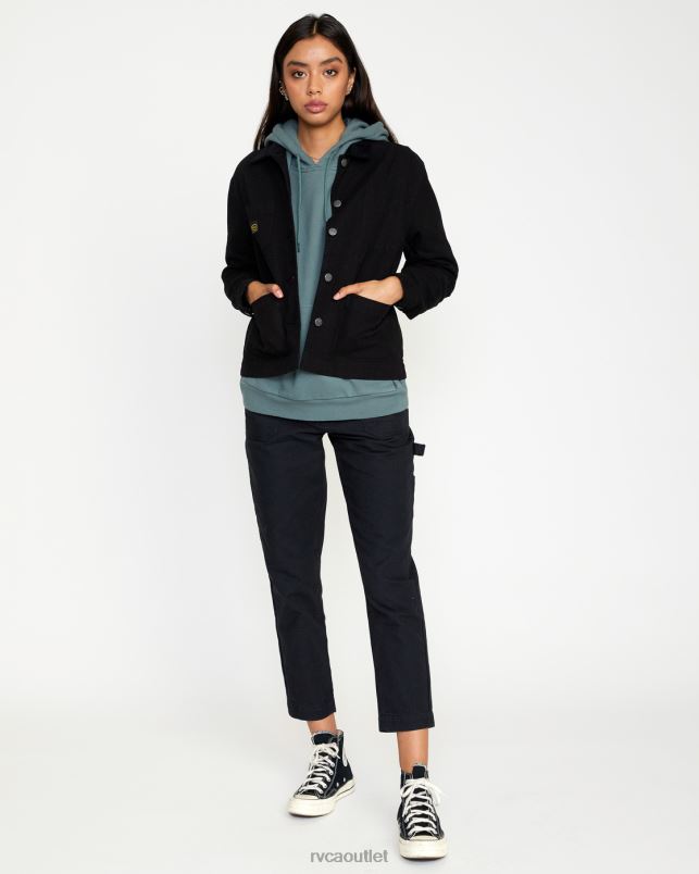 Clothing V84B844 true black RVCA Women Recession Chore Coat