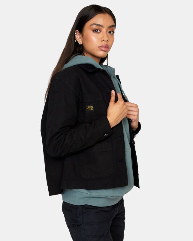 Clothing V84B844 true black RVCA Women Recession Chore Coat