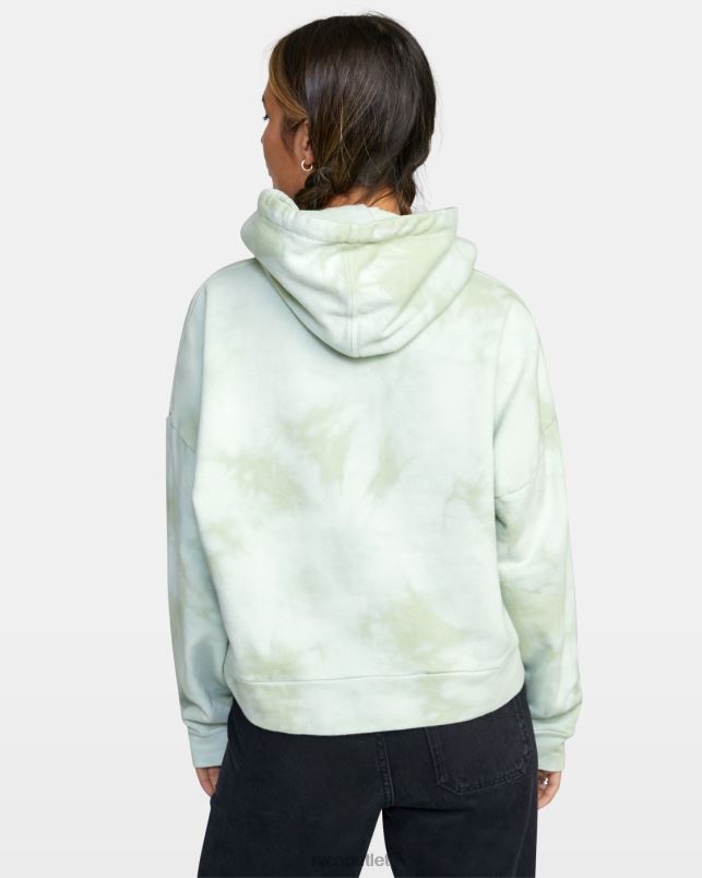 Clothing V84B1647 light green RVCA Women In The Air Venice Tie-Dye Hoodie