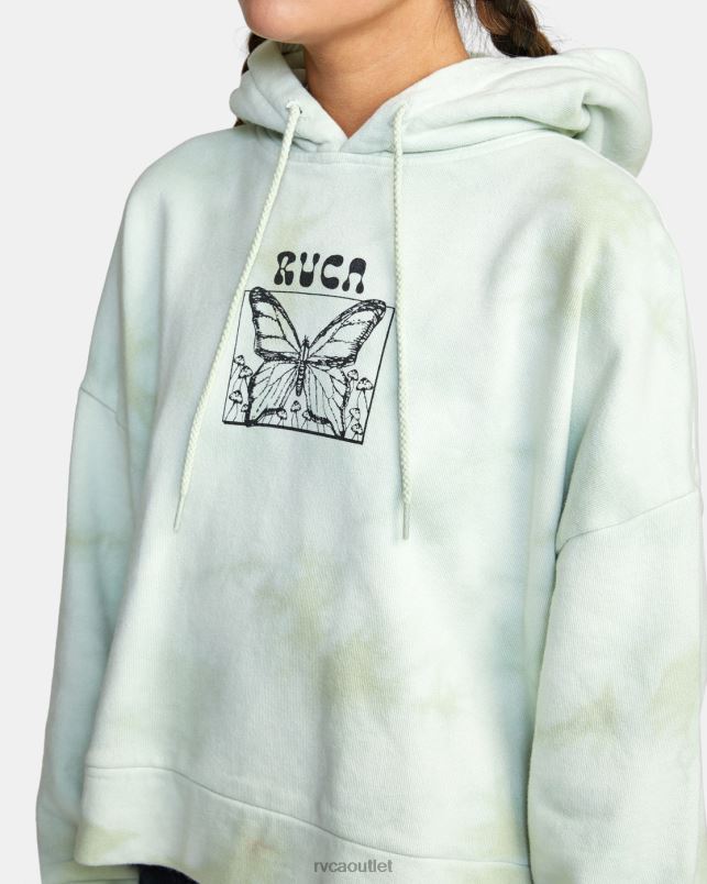 Clothing V84B1647 light green RVCA Women In The Air Venice Tie-Dye Hoodie