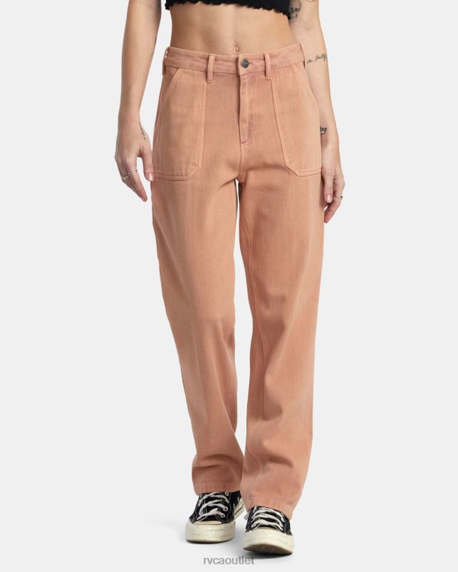 Clothing V84B1027 cork RVCA Women Recession Collection Workwear Pants