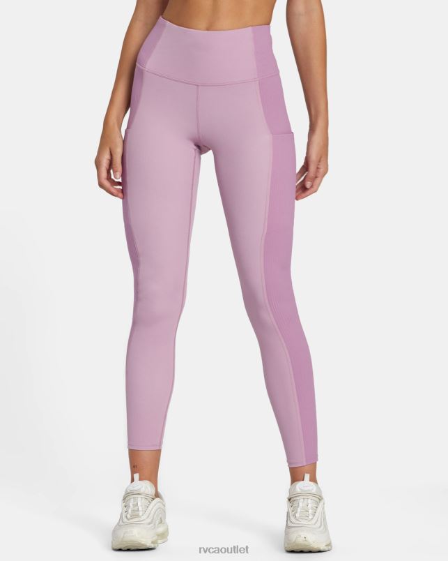 Clothing V84B1107 lilac RVCA Women VA Sport Rib Block Technical High Waist Leggings