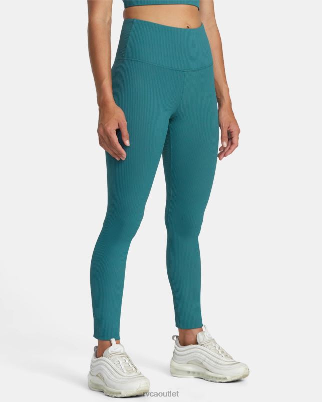 Clothing V84B1177 teal RVCA Women Rose Machado Technical High Waist Leggings