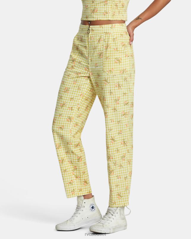 Clothing V84B1242 golden RVCA Women Anywhere Seersucker Pants