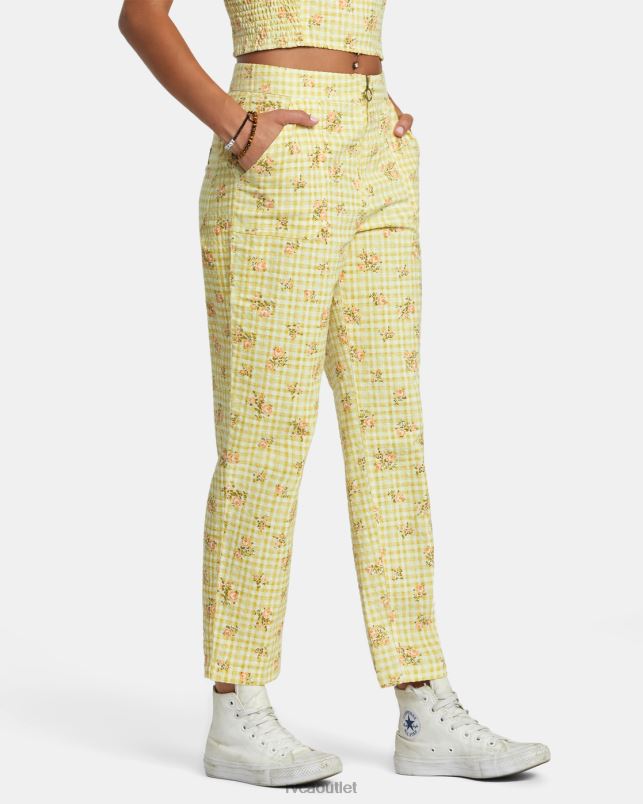 Clothing V84B1242 golden RVCA Women Anywhere Seersucker Pants