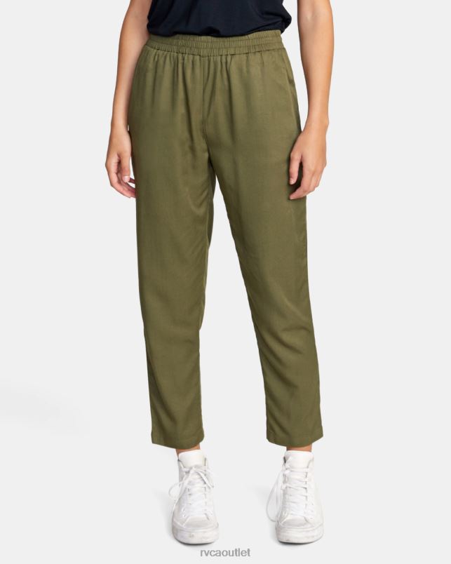 Clothing V84B1274 dark olive RVCA Women New Yume Beach Pants