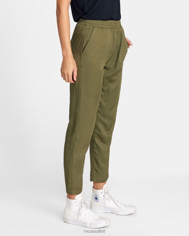 Clothing V84B1274 dark olive RVCA Women New Yume Beach Pants