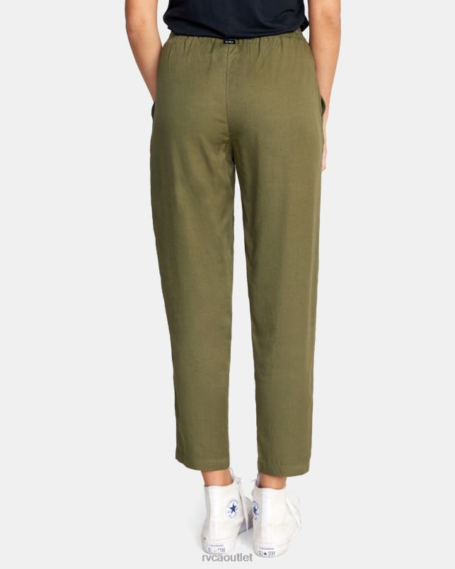 Clothing V84B1274 dark olive RVCA Women New Yume Beach Pants