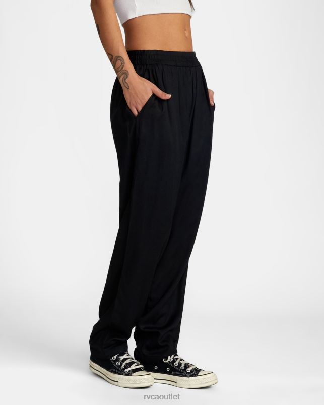 Clothing V84B1281 black RVCA Women New Yume Beach Pants
