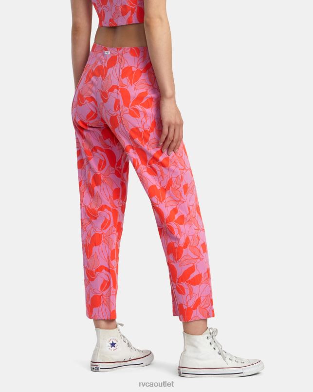 Clothing V84B1369 cyclamen RVCA Women Drip High-Waisted Pants