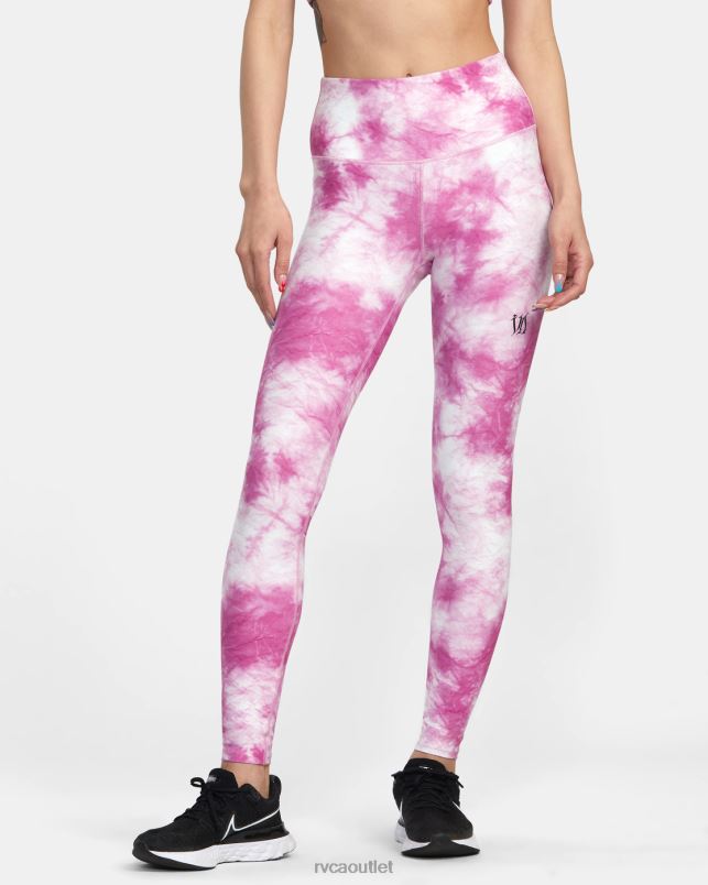 Clothing V84B1388 rose pink RVCA Women Thug Rose Essential High Waist Leggings