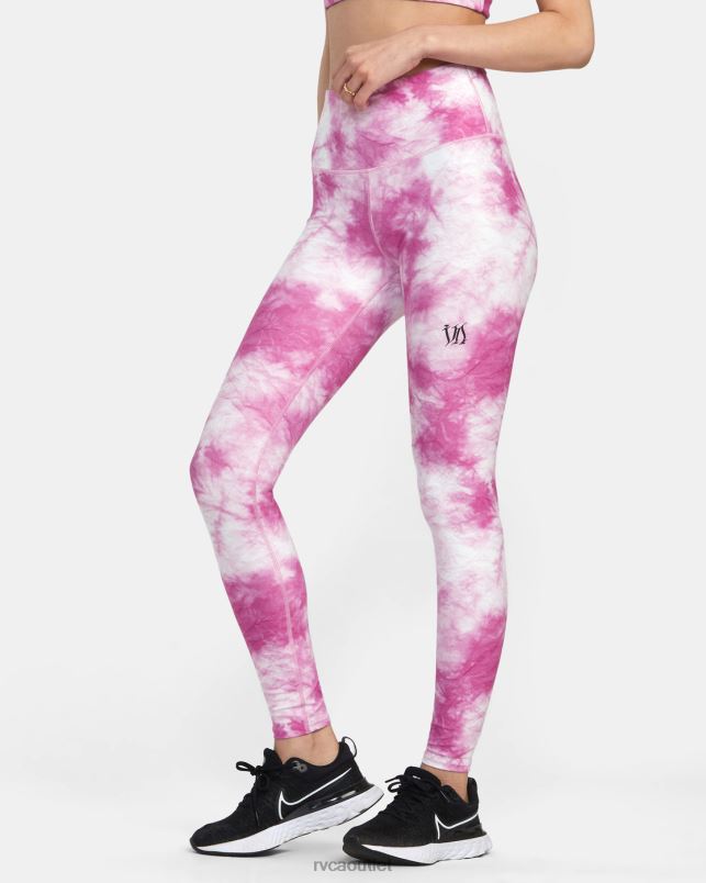 Clothing V84B1388 rose pink RVCA Women Thug Rose Essential High Waist Leggings