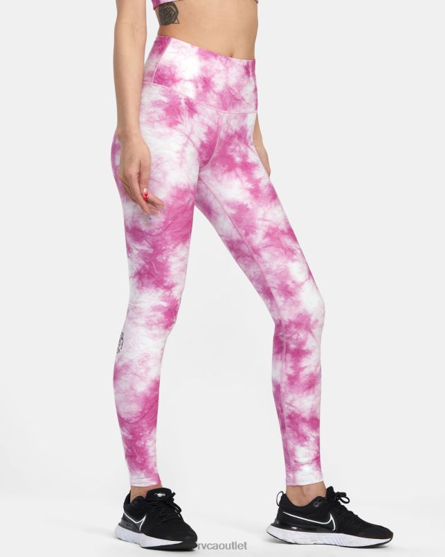 Clothing V84B1388 rose pink RVCA Women Thug Rose Essential High Waist Leggings