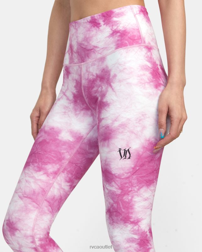 Clothing V84B1388 rose pink RVCA Women Thug Rose Essential High Waist Leggings