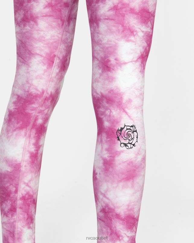 Clothing V84B1388 rose pink RVCA Women Thug Rose Essential High Waist Leggings