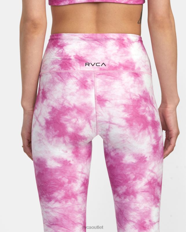 Clothing V84B1388 rose pink RVCA Women Thug Rose Essential High Waist Leggings